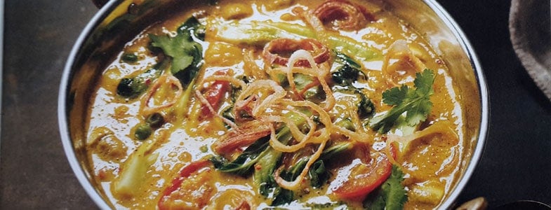 recette curry végétarien épicé à l'ananas