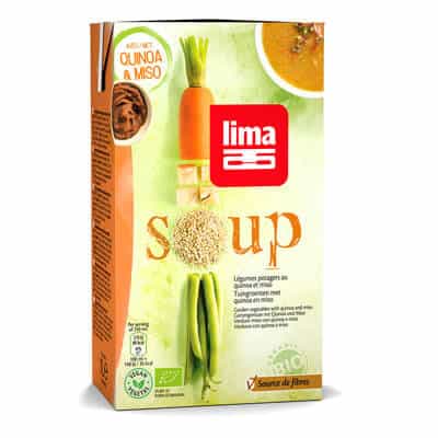 Soupe bio légumes potagers quinoa miso