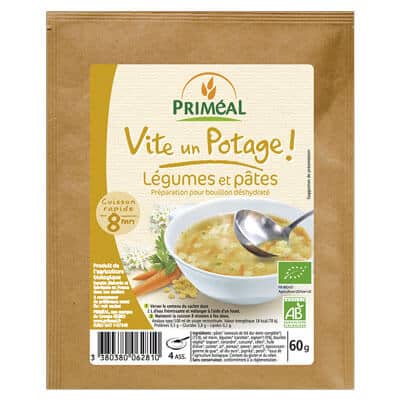potage végétarien légumes pâtes