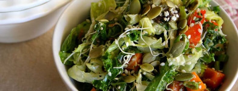 salade vegan chou kale