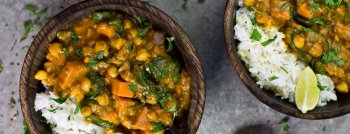 recette végétarienne curry patate douce pois chiches