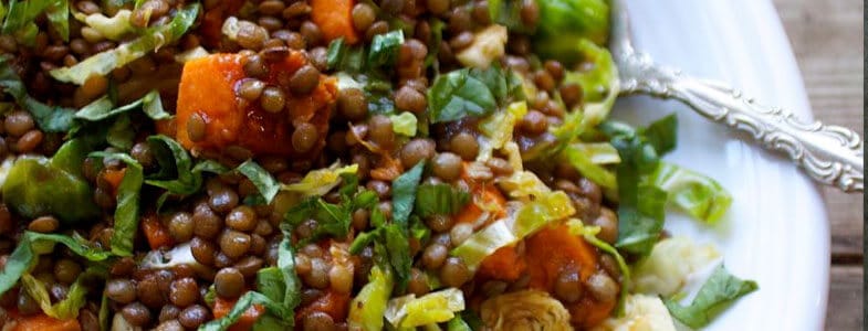 recette végétarienne salade lentilles igname