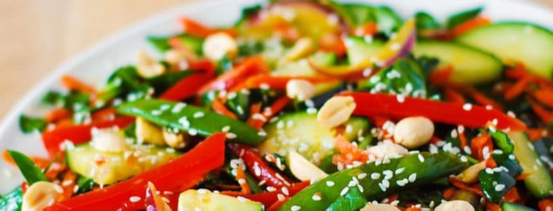 recette végétarienne salade asiatique croquante