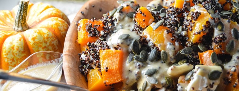 recette vegetarienne courge quinoa noir