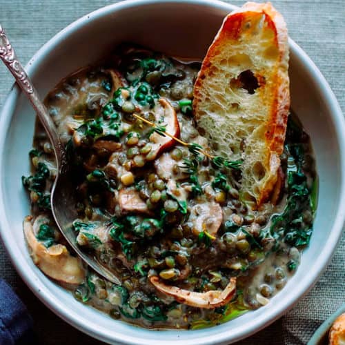 Soupe best sale lentilles champignons