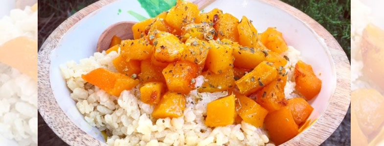 recette vegetarienne risotto courge rotie nutriads
