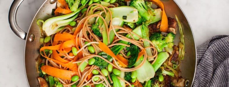 Menu végétarien|Sauté de brocolis et shiitake au sésame