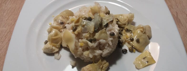 recette vegetarienne risotto artichaut capres