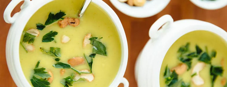 recette végétarienne soupe chou-fleur-noix cajou