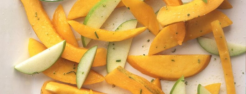 recette dessert vegan pomme mangue papaye