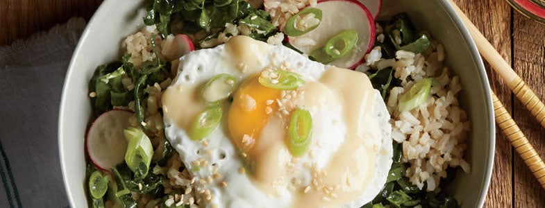 recette vegetarienne salade riz radis oeuf