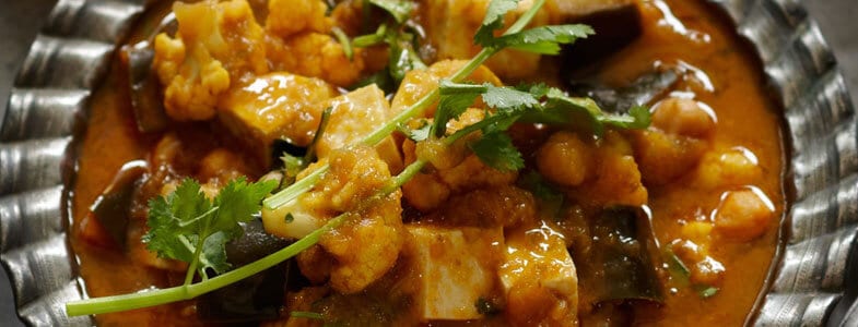 recette vegetarienne curry tofu aubergines chou-fleur