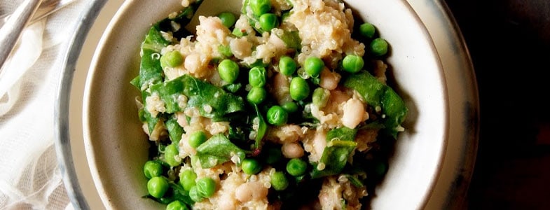 recette vegetarienne quinoa haricots blancs legumes printemps
