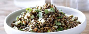 recette vegetarienne - salade lentilles froides
