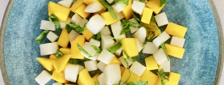 salade-radis-mangue-menthe