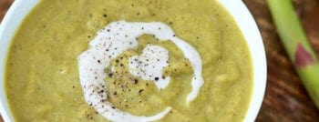 recette vegetarienne soupe asperges basilic