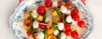 recette vegetarienne brochettes tomates mozzarella peche