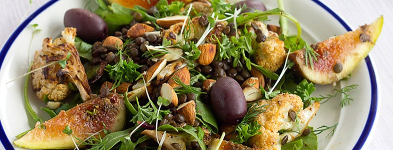 recette-vegetarienne-salade-lentilles-chou-fleur-figues