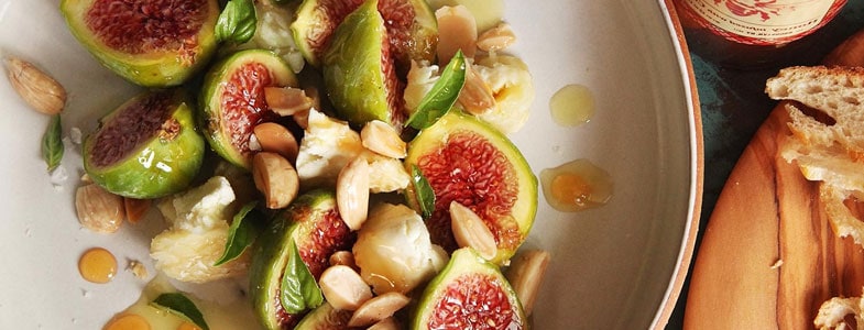 recette-vegetarienne-figues-miel-amandes