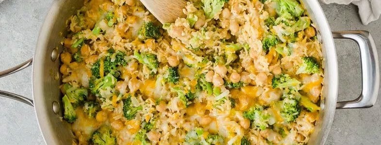 recette-vegetarienne-casserole-riz-brocoli-pois-chiches