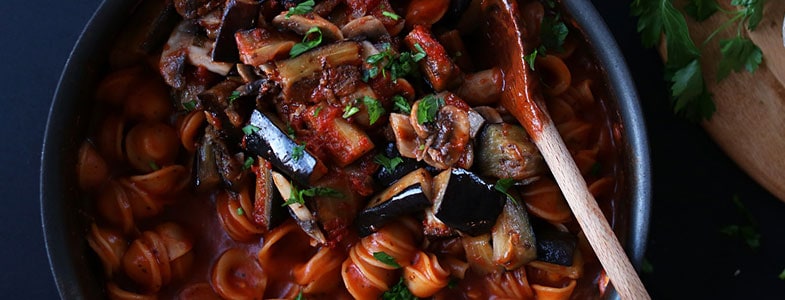 recette-vegetarienne-one-pot-pasta-aubergines