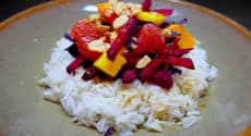 Salade riz pamplemousse à la thaï