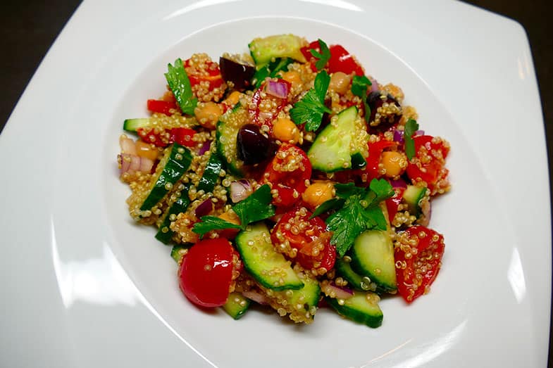 Salade tiède de quinoa