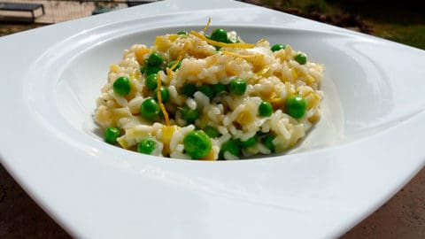 recette-vegetarienne-risotto-petits-pois-poireaux