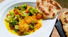 Curry de brocoli et ses naans