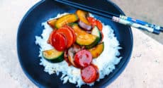 Riz et légumes sautés teriyaki