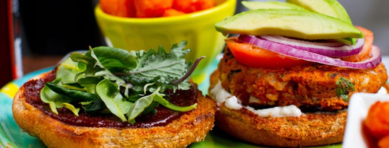 Recette burger végétarien à la patate douce