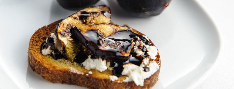 recette végétarienne tartine figues balsamique chèvre