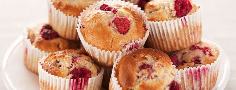 dessert vegan muffin framboises
