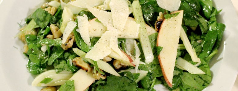 Recette végétarienne – Salade Fenouil, épinard et pommes