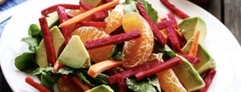 recette végétarienne salade orange betteraves avocat