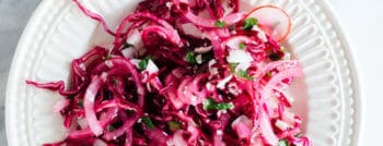recette vegetarienne salade rose noix de coco