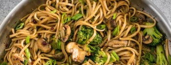 recette vegetarienne nouilles brocoli champignons