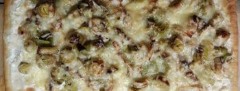 recette vegetarienne pizza poireaux champignons