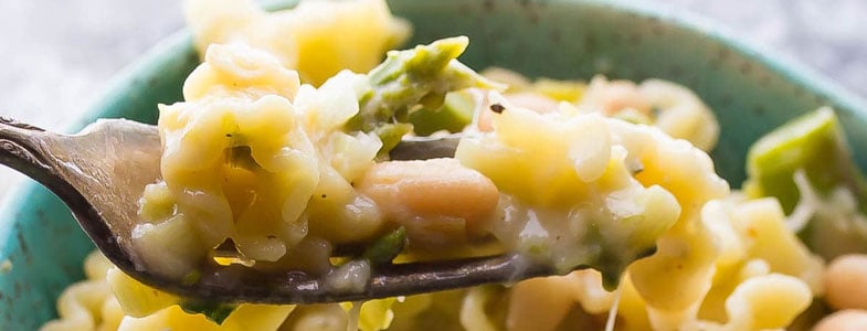 recette vegetarienne one pot pasta haricots blancs poireau asperges