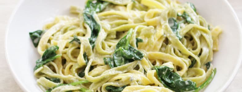 Tagliatelles aux épinards