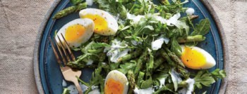 recette vegetarienne roquette asperge oeuf