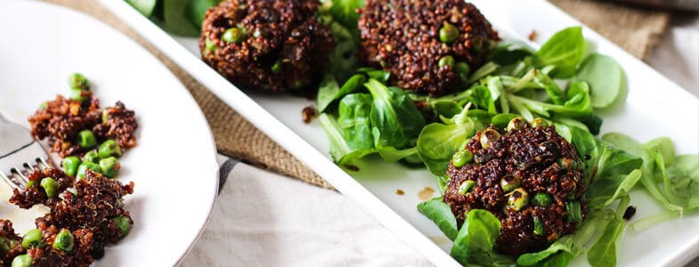 recette vegetarienne galette quinoa petits pois
