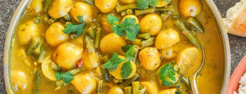 recette-vegetarienne-curry-haricots-verts-pommes-terre