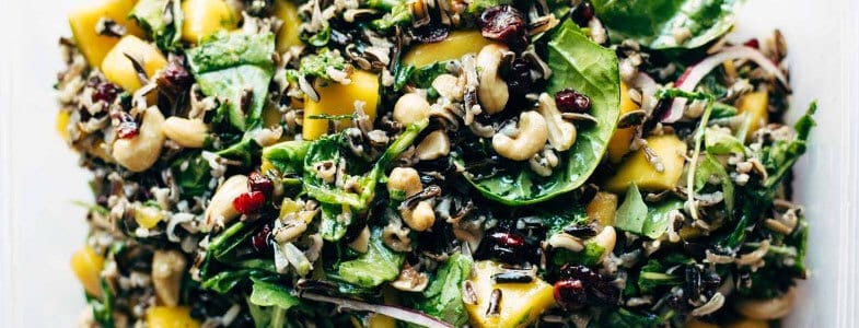 Salade d’automne au riz sauvage, sauce citron