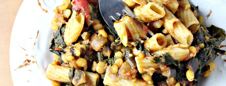 recette-vegetarienne-pates-pois-casses-safran