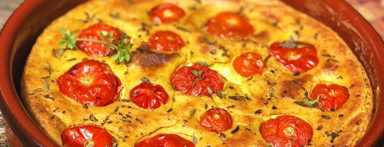 Clafoutis tomates basilic