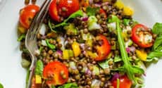 Salade de lentilles et légumes d’été