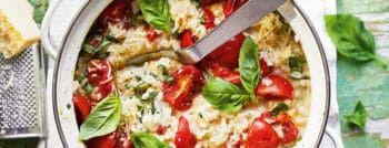 recette-vegetarienne-risotto-tomates-roties-basilic