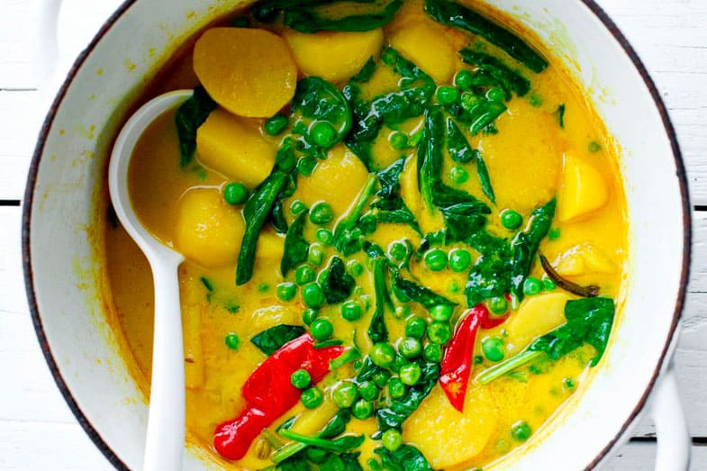 recette-vegan-curry-petits-pois-epinards