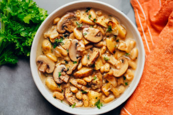 recette-vegan-casserole-haricots-blancs-champignons